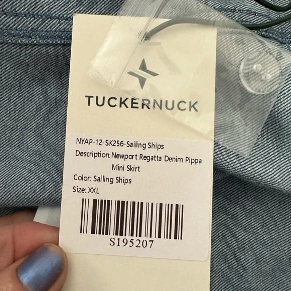 Tuckernuck Blue Mini Skirt with Sailboat Design - Picture 9 of 11